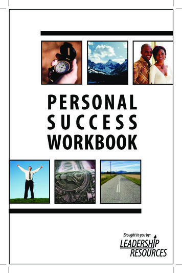 PERSONAL SUCCESS WORKBOOK - Leadership Resources