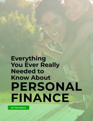 Everything You Ever Really Needed To Know About PERSONAL FINANCE