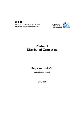 Principles Of Distributed Computing - ETH Z