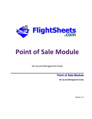 Point Of Sale Manual - Flight-sheets 