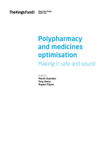 Polypharmacy And Medicines Optimisation - King's Fund