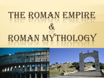 THE ROMAN EMPIRE ROMAN MYTHOLOGY - Typepad