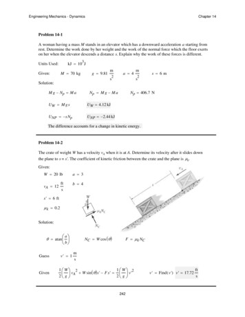 Engineering Mechanics - Dynamics Chapter 14 - Prexams