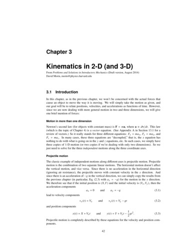 Kinematics In 2-D (and 3-D) - Harvard University