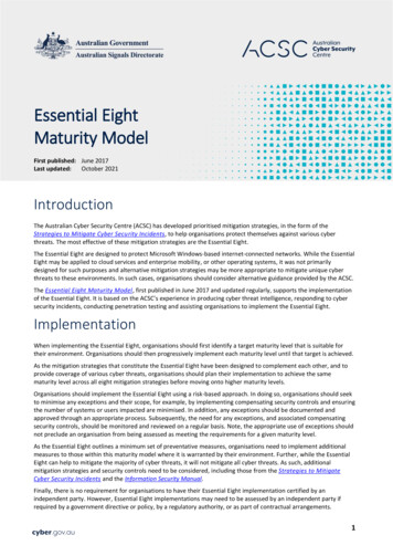 Essential Eight Maturity Model - Cyber