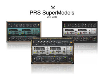 PRS SuperModels User Guide - Waves Audio