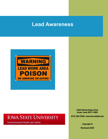 Lead Awareness Training - Iowa State University