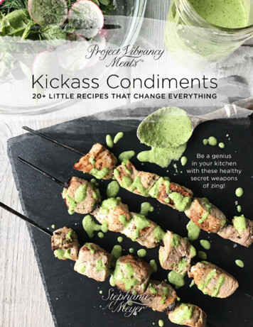 Kickass Condiments - Project Vibrancy Meals