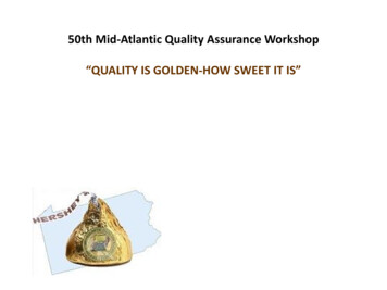 50th Mid-Atlantic Quality Assurance Workshop 