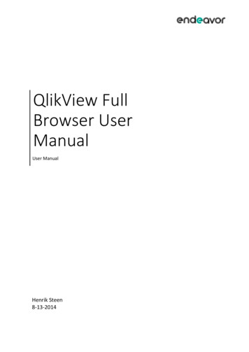 QlikView Full Browser User Manual - Schenker