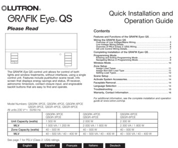 Quick Installation And Operation Guide - Lutron Electronics, Inc.