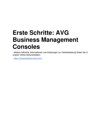 Erste Schritte: AVG Business Management Consoles - Avast