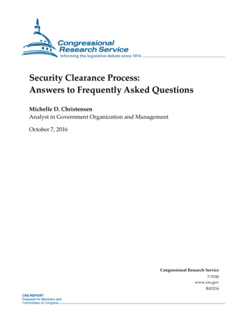 Security Clearance Process: Answers To Frequently Asked Questions
