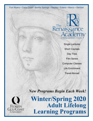Winter/Spring 2020 Adult Lifelong Learning Programs