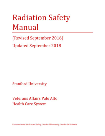 Radiation Safety Manual - Stanford University
