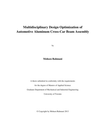 Multidisciplinary Design Optimization Of Automotive Aluminum Cross-Car .