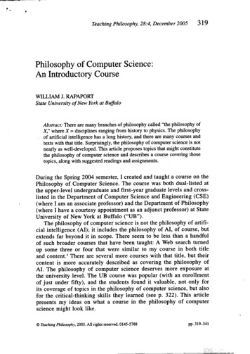 Philosophy Of Computer Science: An Introductory Course