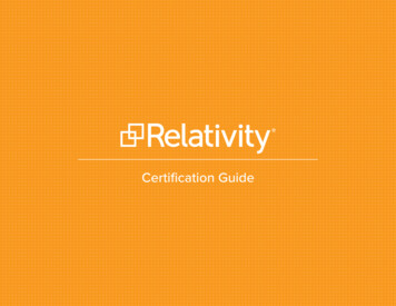 Certification Guide - Relativity
