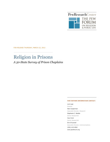 Religion In Prisons - Pew Research Center