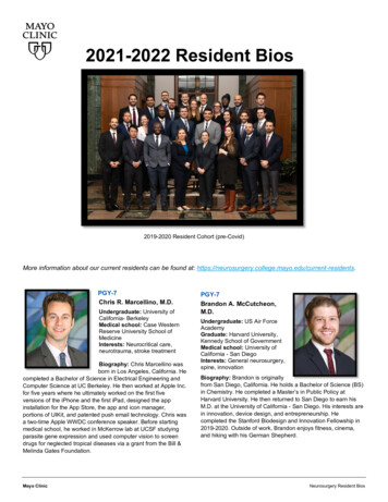 2021-2022 Resident Bios - Mayo Clinic College Of Medicine And Science