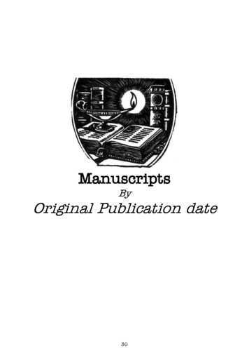 Manuscripts - R.A.M.S. Digital