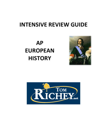 Intensive Review Guide Ap European History