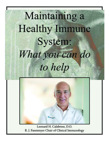 Maintaining A Healthy Immune System