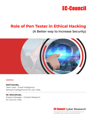 Role Of Pen Tester In Ethical Hacking - Nhireland.ie