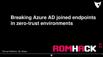 Breaking Azure AD Joined Endpoints In Zero-trust Environments