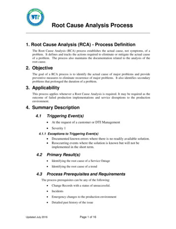Root Cause Analysis Process - Delaware