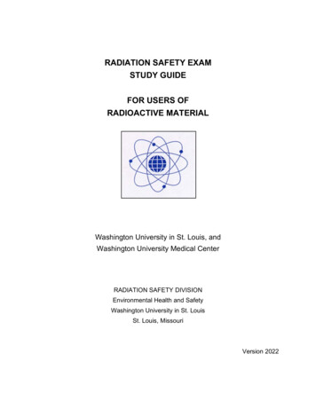 Radiation Safety Exam Study Guide For Users Of Radioactive Material