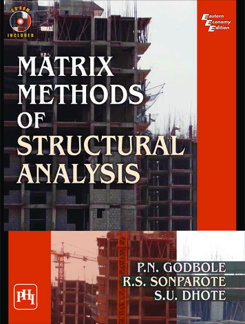 Matrix Methods Of Structural Analysis - Kopykitab
