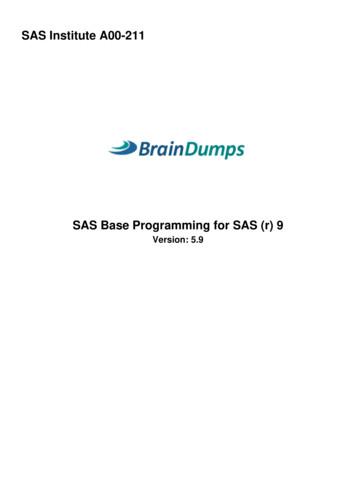 SAS Base Programming For SAS (r) 9