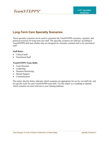 Long-Term Care Specialty Scenarios - Agency For Healthcare Research And .