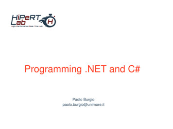 Programming And C# - Unimore