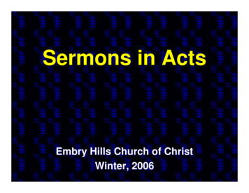 Sermons In Acts - Charts - Weebly
