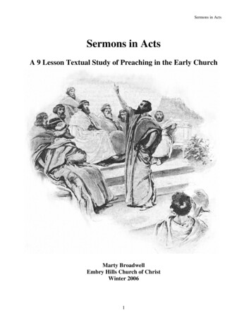 Sermons In Acts - Lessons - Weebly
