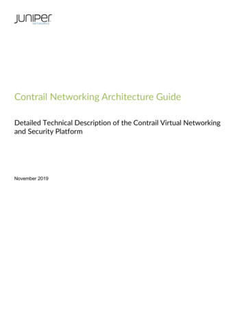 Contrail Networking Architecture Guide - Juniper Networks