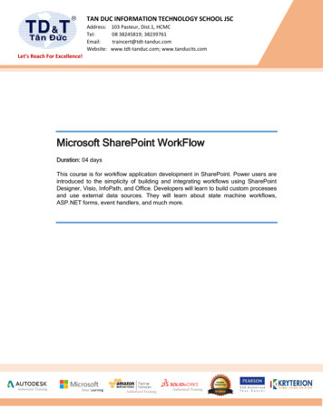 Microsoft SharePoint WorkFlow - Tanducits 