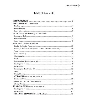 Table Of Contents - Messianic