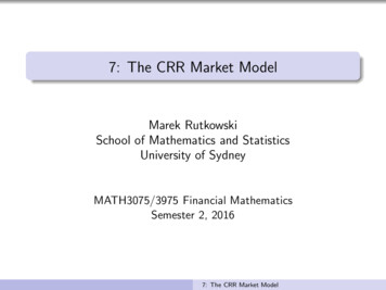 7: TheCRRMarketModel - University Of Sydney