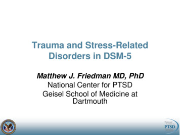 Trauma And Stress-Related Disorders In DSM-5 - ISTSS
