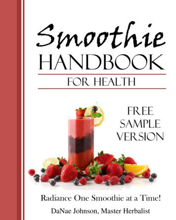 FOR HEALTH Free Sample Version - Smoothie-handbook 