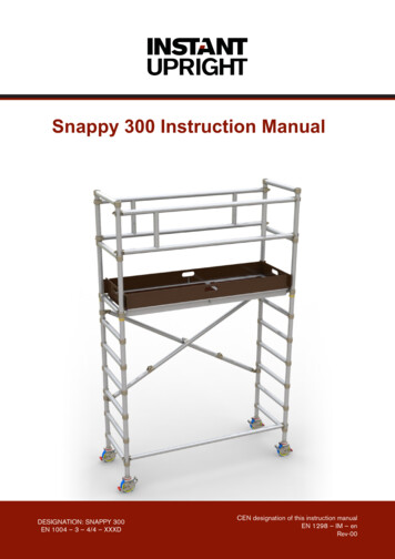Snappy 300 Instruction Manual - Instant UpRight