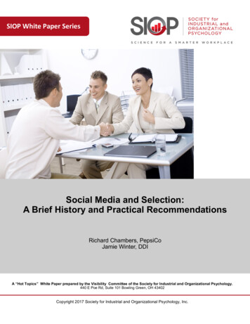 Social Media And Selection: A Brief History And Practical Recommendations