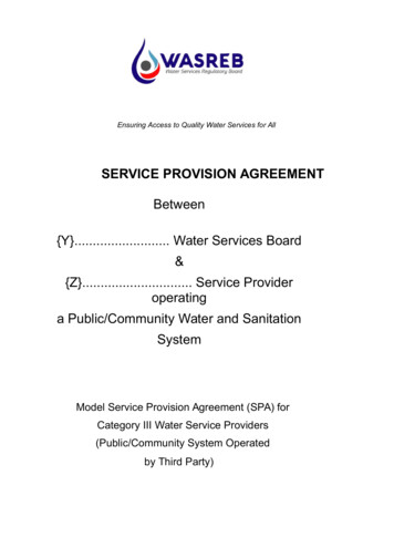 Service Provision Agreement