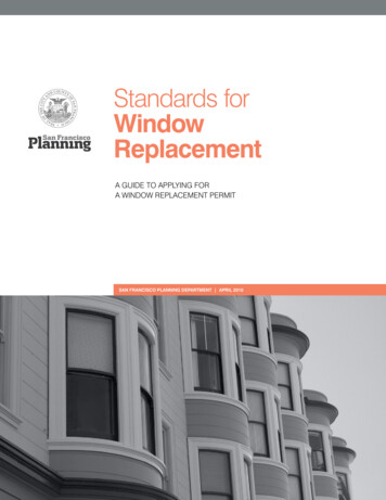 Standards For Window Replacement - SF Planning