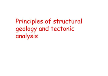 Principles Of Structural Geology And Tectonic Analysis - Ledru