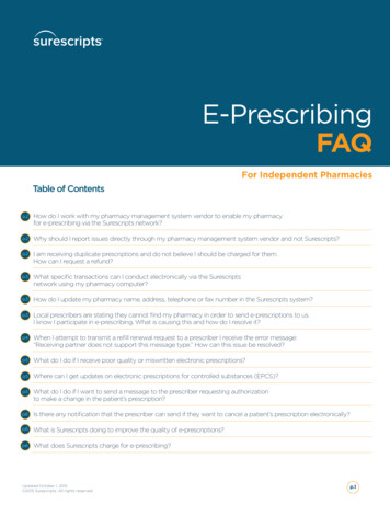 E-Prescribing FAQ - NCPA