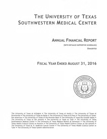 The University Of Texas Southwestern Medical Center Financial Statements